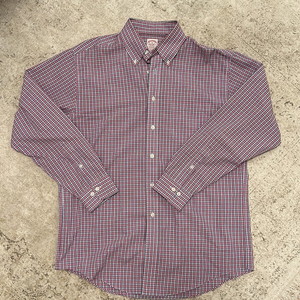 Brooks Brothers Plaid Button Up size M